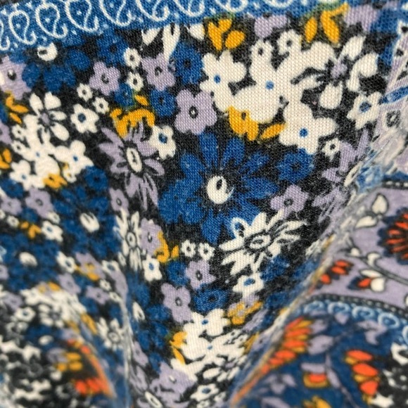 Roommates Boho Flowy Mixed Floral Print Lace Ruffle Bell Sleeve Tops - Picture 6 of 16